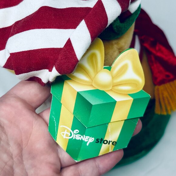 Disney Store Christmas Pooh Bear Dressed as Elf Plush Vintage Disney - Picture 11 of 13